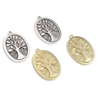 10pcs oval concise celtic knot style charms pendants for bracelet hollow tree of life pendant necklace earrings bracelets making
