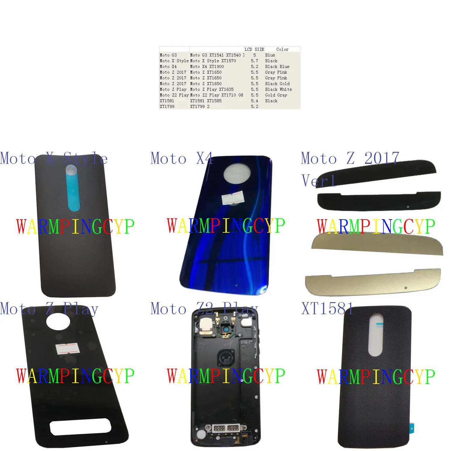 Задняя крышка аккумулятора для Motorola Moto G3 X Style X4 Z 2017 Play Z2 XT1581 XT1799 XT1541 XT1540 XT1548 XT1570 XT1900
