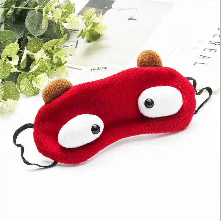 Red 1 шт., маска для сна с животными, мягкий тент, мягкий тент, Защитная повязка на глаза, инструменты для ухода за глазами - Цвет: Red