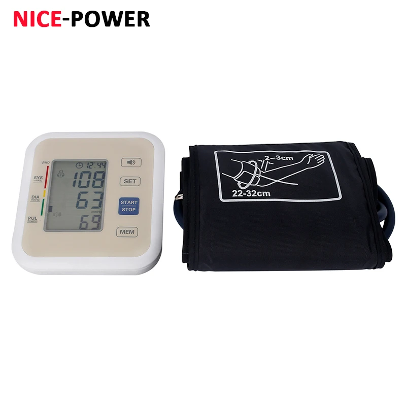 

Portable Digital Upper Arm Sphygmomanometer Blood Pressure Monitor Household Arm Band Type Wrist Blood Pulse Heart Rate Meter