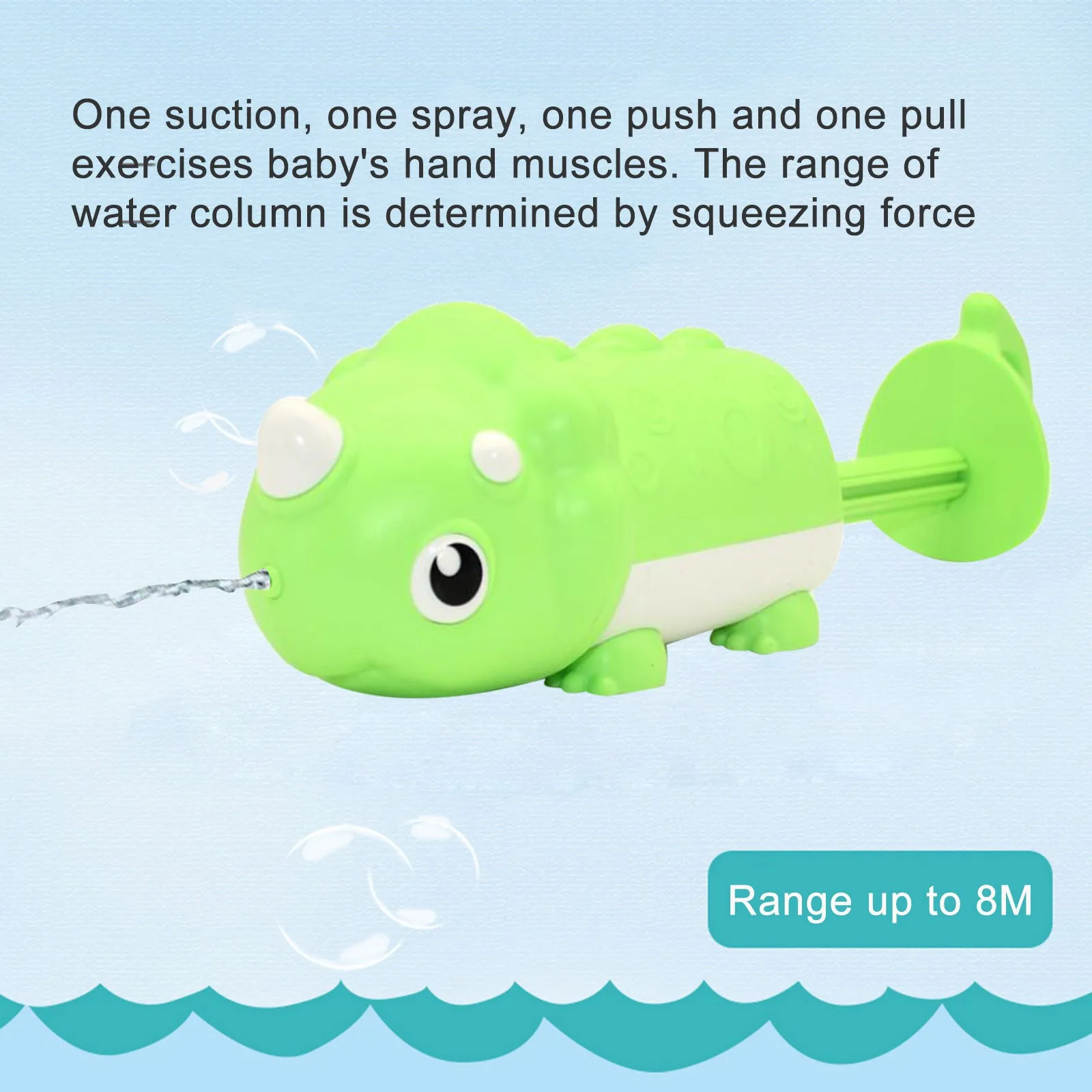 

Simulation Triceratops Water Guns Toys Kids Squirt Gun Green Pink For Child Summer Beach Swimming Pool Blaster Gun Drifting Toys