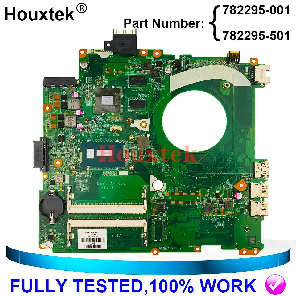 

782295-001 782295-501 Main board For HP ENVY 14T-V200 14-v204la NB PC w/ i7-5500U CPU 840M 2GB GPU Motherboard Test Work
