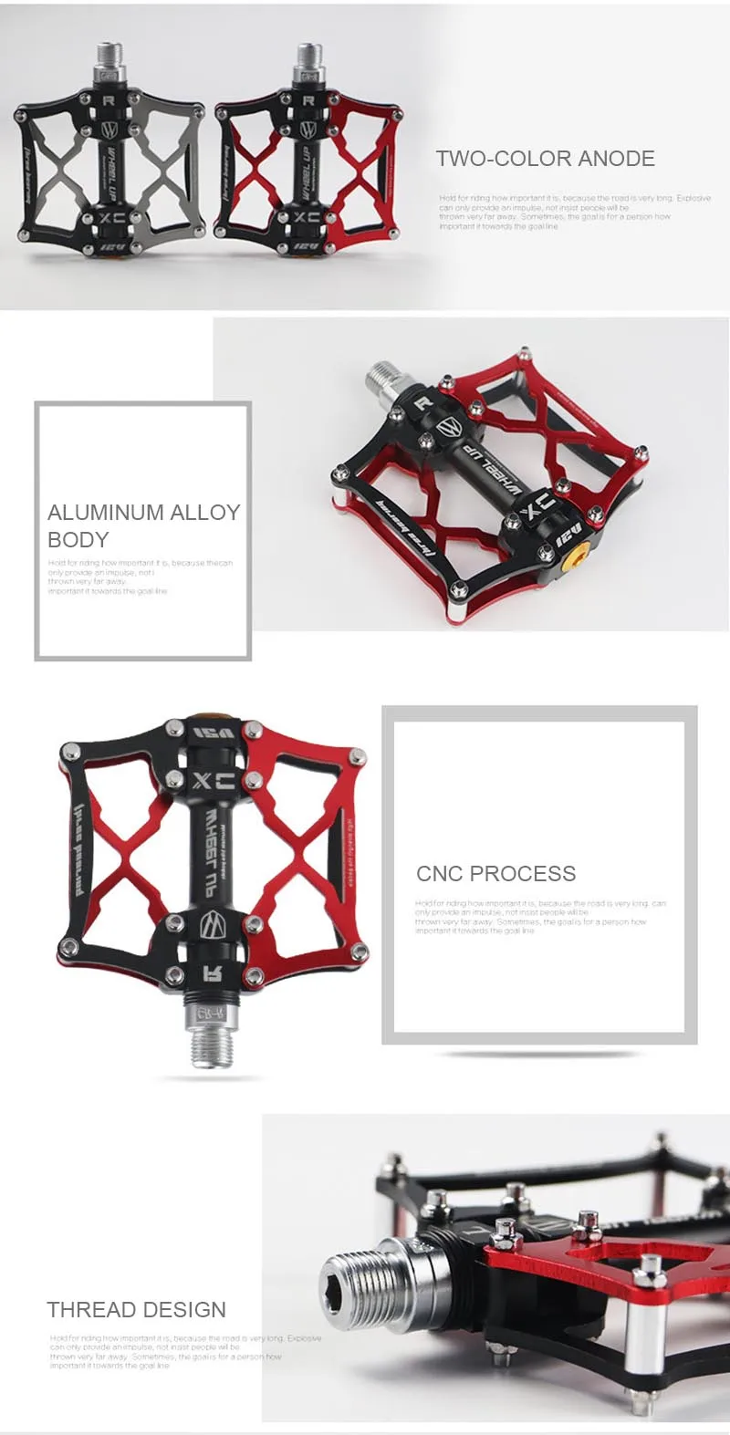 Aiboduo педаль для велосипеда CNC алюминиевый корпус для шоссейного велоспорта Нескользящие MTB педали Велосипедное оборудование аксессуары