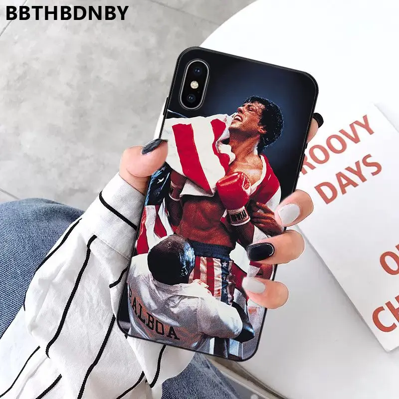 Чехол для телефона Rocky Balboa DIY печать рисунок чехол iPhone 11 pro XS MAX 8 7 6 6S Plus X 5 5S SE XR
