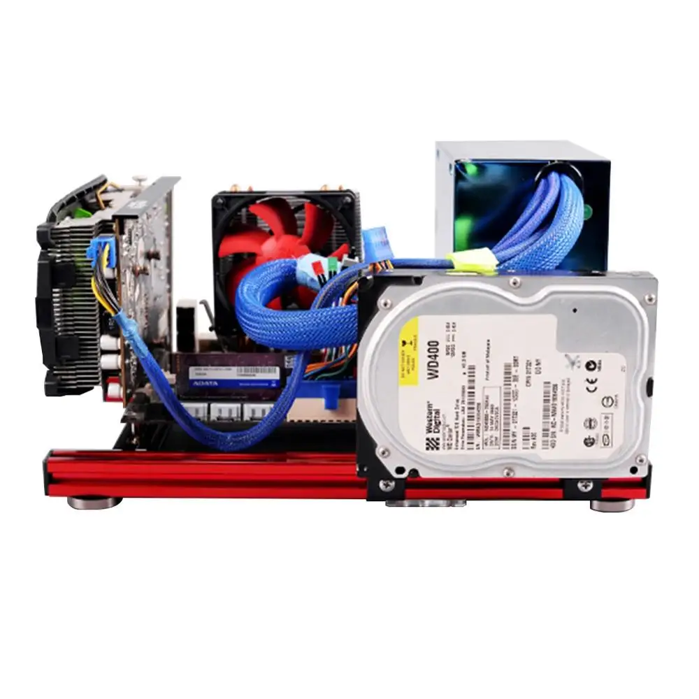 Чехол для ПК DIY мини открытая рамка из алюминиевого сплава M-ATX материнская плата