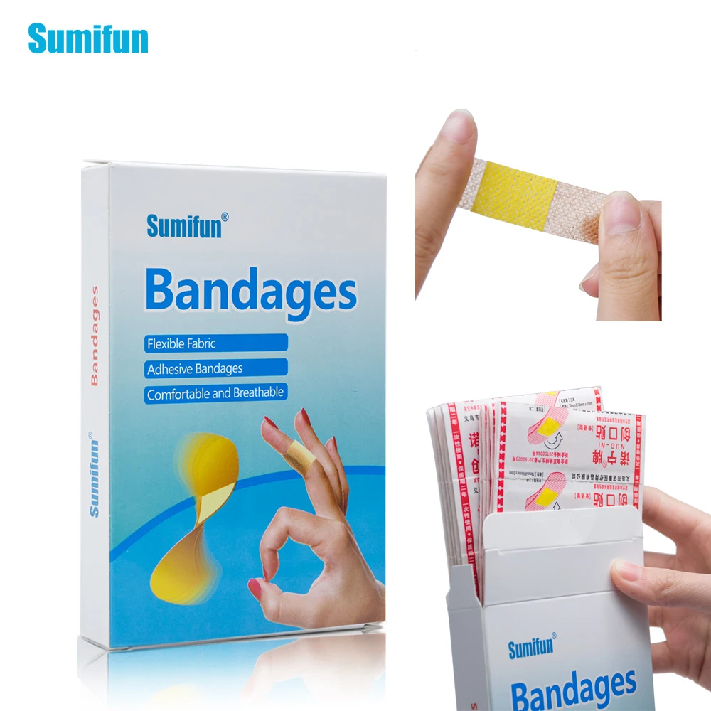Sumifun 100 шт. аптечка первой помощи медицинский пластырь повязки дышащий
