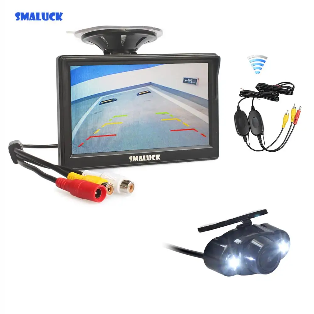 SMALUCK 5 &quotЖК дисплей автомобильный монитор заднего вида светодиодная камера