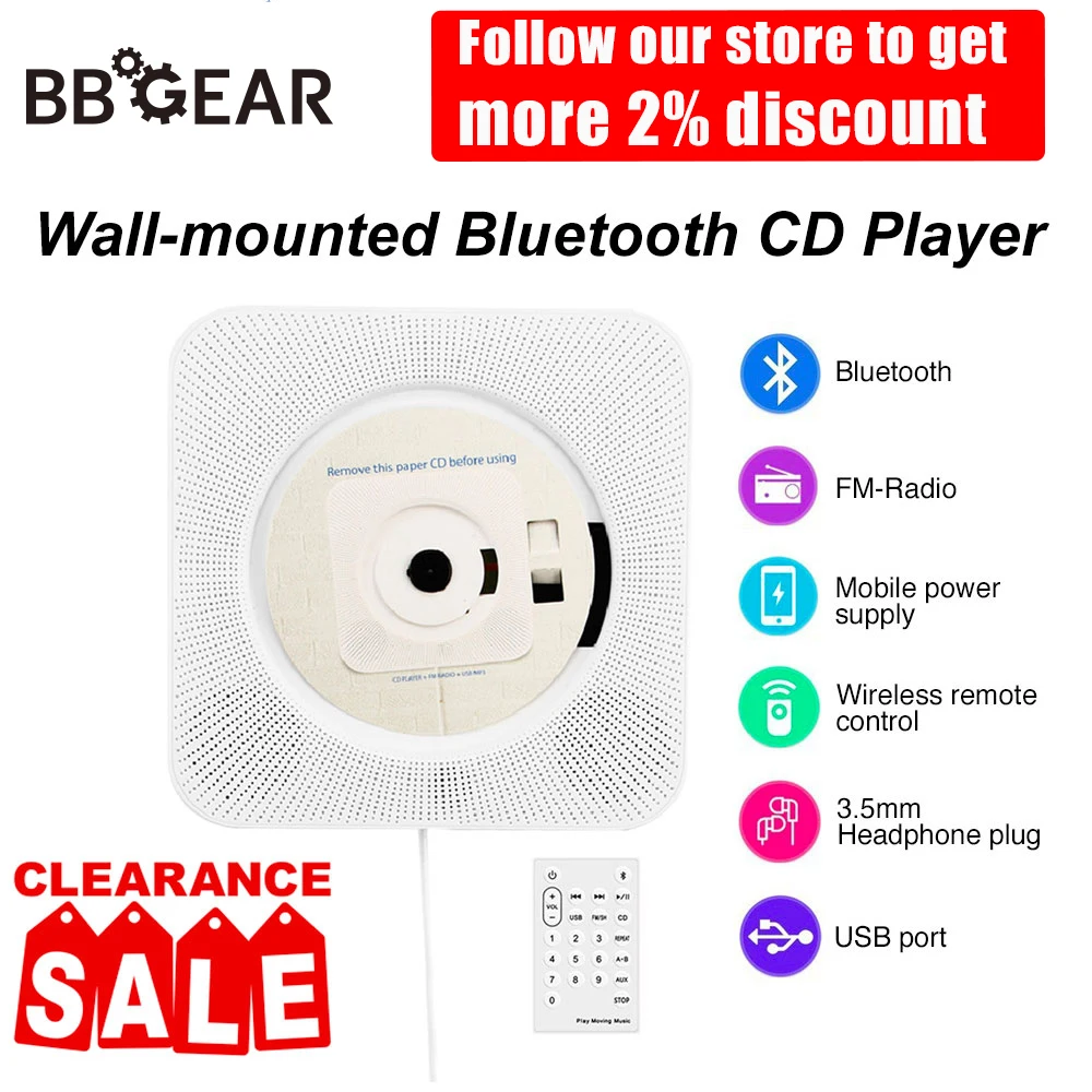 Настенный Bluetooth-проигрыватель Bluetooth портативный домашний аудио магнитофон с
