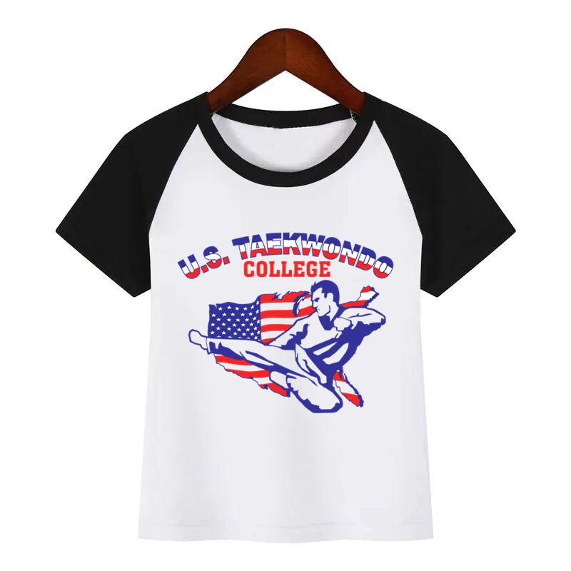 Футболка детская летняя с круглым вырезом и принтом тхэквондо | Мать ребенок