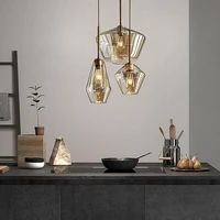 copper glass dining room hanging light luxuryover table kitchen pendant personality bar coffee shop dining chandelier