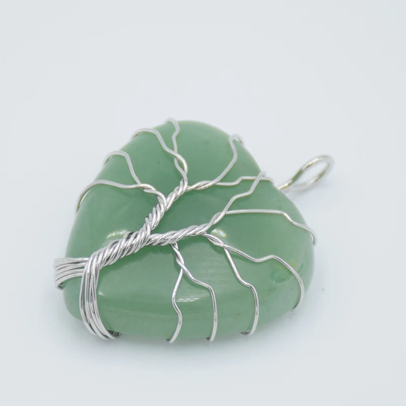 &quotДрево жизни&quot проволочный обернутый любящее сердце Ожерелья &amp Подвески с