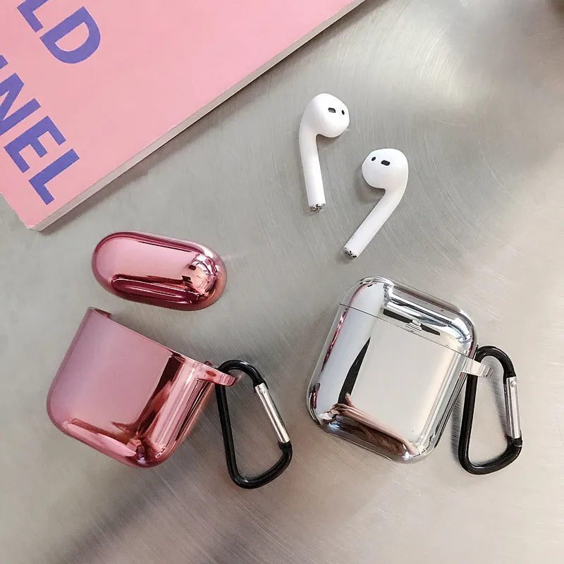 Гальванический мягкий корпус для наушников для airpods чехол Bluetooth Беспроводная Противоударная сумка для зарядки airpod защитный чехол