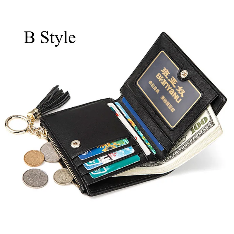 2019 милые туфли из натуральной кожи женские кошельки короткий 2 Стиль Бизнес