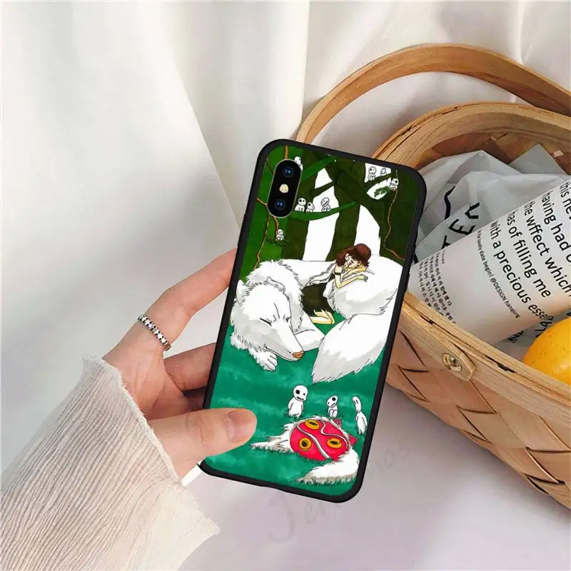 

Japan anime Mononoke Hime Phone Case for iPhone 11 12 pro XS MAX 8 7 6 6S Plus X 5S SE 2020 XR
