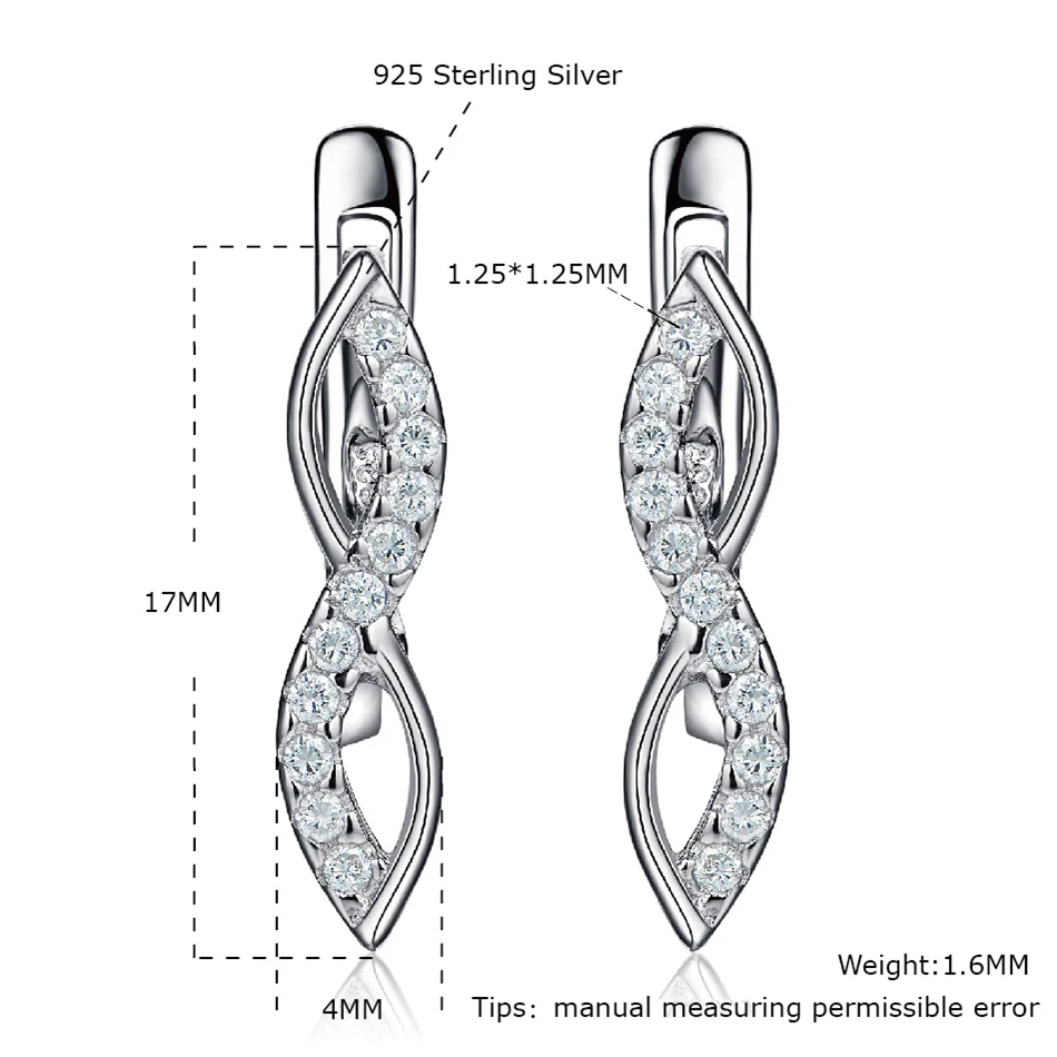 Серьги кольца из серебра 925 пробы с фианитом|Серьги-кольца| |