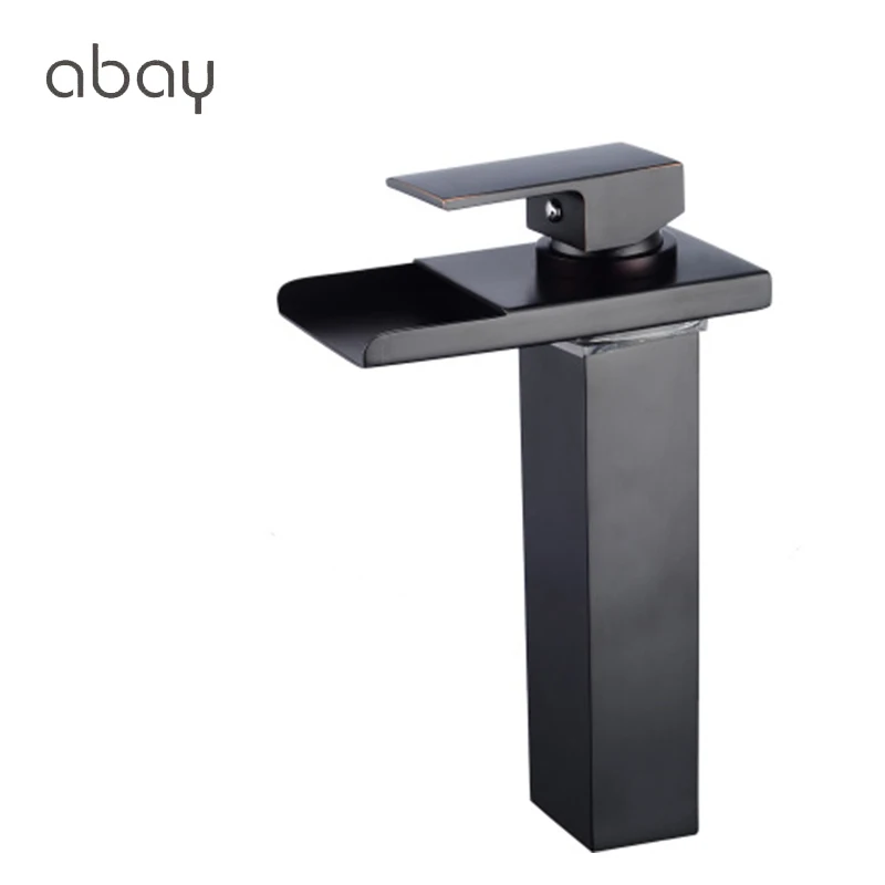 Черный бронзовый медный кран для мытья стола с контролем температуры горячей и