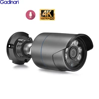 gadinan 8mp 4k ip camera outdoor bullet audio cctv array night vision ir 5mp 4mp poe video security surveillance camera h 265