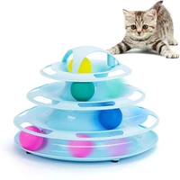 interactive cat toys cute turntable ball toys 4 layer turntable pet cat toy training pet products cat supplies