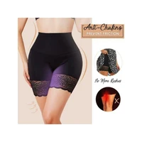 anti chafing ice silks thigh saver high waist hips up shapewear tummy control mx8 solid color sexy lace shorts summer