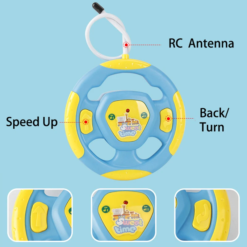 Мультяшный Радиоуправляемый автомобиль игрушка со звуком и светильник детский