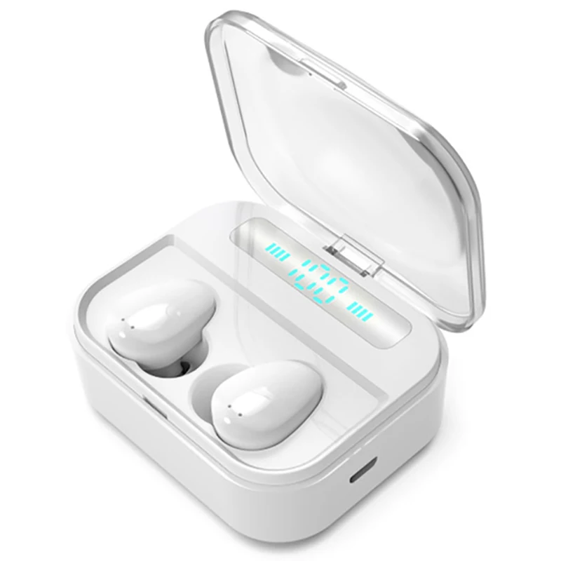 Оригинальные наушники X7 TWS Bluetooth 5,0 Bass, беспроводная гарнитура, шумоподавление, регулятор громкости, наушники 3600 мАч, блок питания - Цвет: White