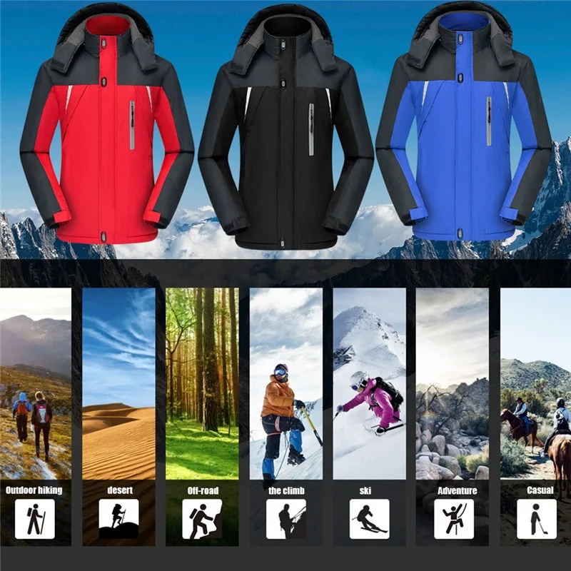 Men /Women Autumn Winter Coat with Plush & Thick Outdoor Leisure Warm Coat Mountaineering Suit Mens Hooded Bomber Coats  New