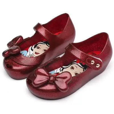 RED Mini Melissa/3 цвета; резиновые сапоги; Новинка года; нескользящие желе резиновые сапоги для мальчиков и девочек; Melissa; обувь с Микки Маусом; прозрачная детская водонепроницаемая обувь - Цвет: RED