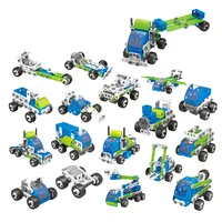 diy stem toys 18 in 1 educational science children kit building play blocks plane car assembly toys mechanical vehicle model