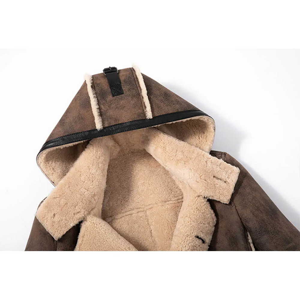 Новинка 2020 Коричневое мужское зимнее теплое пальто Jungle из натурального меха