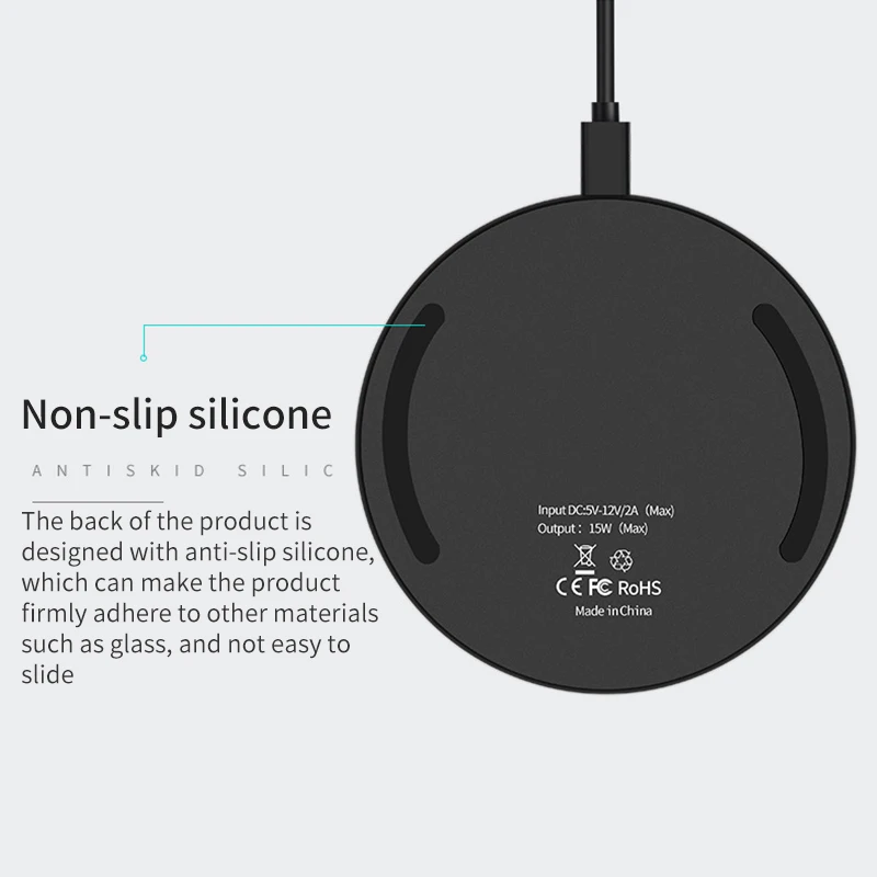 Беспроводное зарядное устройство 15 Вт быстрая Беспроводная зарядка для телефона