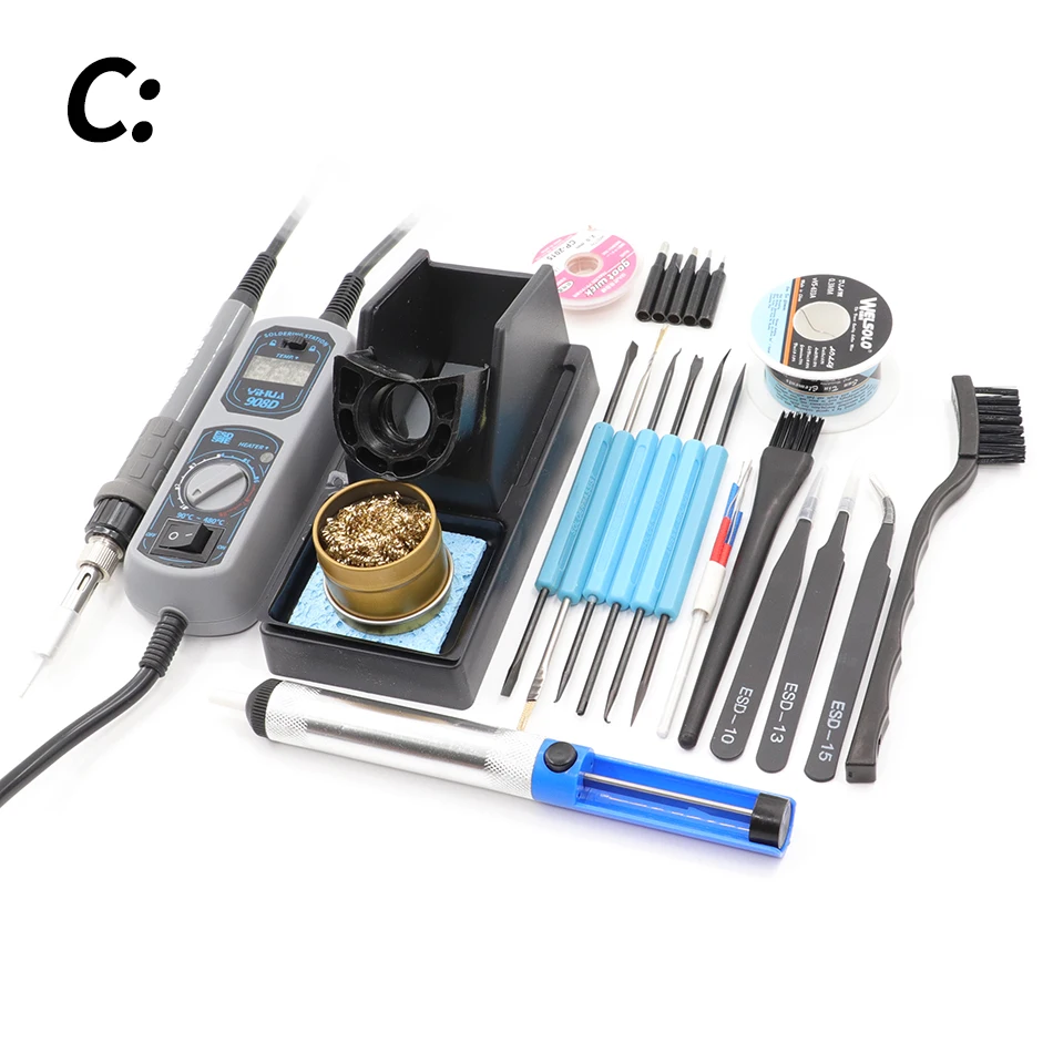 

Оригинальный Электрический паяльник YIHUA 908D с цифровым дисплеем и термостатом, бессвинцовая паяльная станция 110 В/220 В