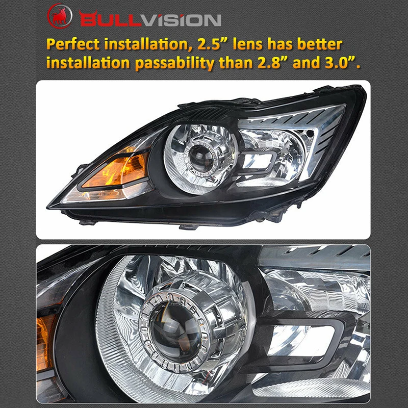 2 5 inch bi led projector lenses for led headlights 25000lm 90w h1 h4 h7 9005 9006 hb3 hb4 high beam low beam car accessories free global shipping