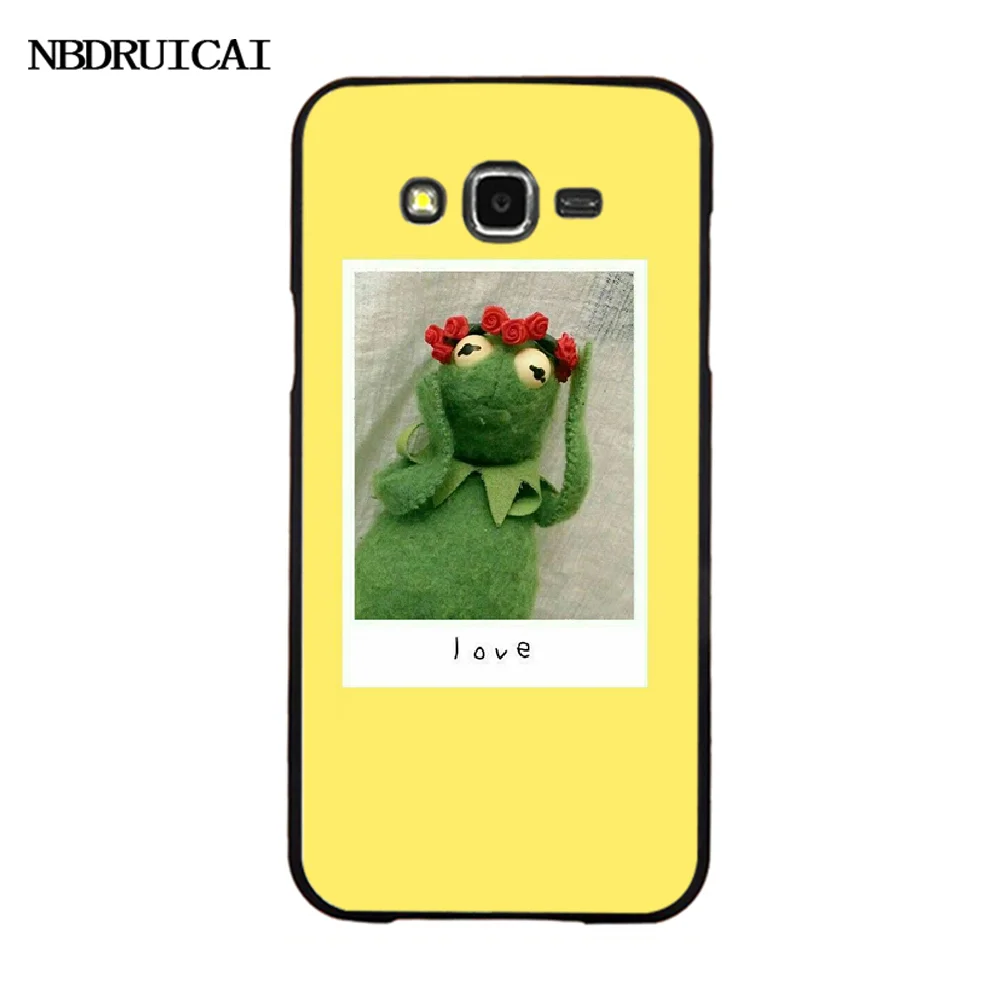 NBDRUICAI kermit лягушка мем черный ТПУ мягкий резиновый чехол для телефона Samsung Galaxy J7 J8 J3