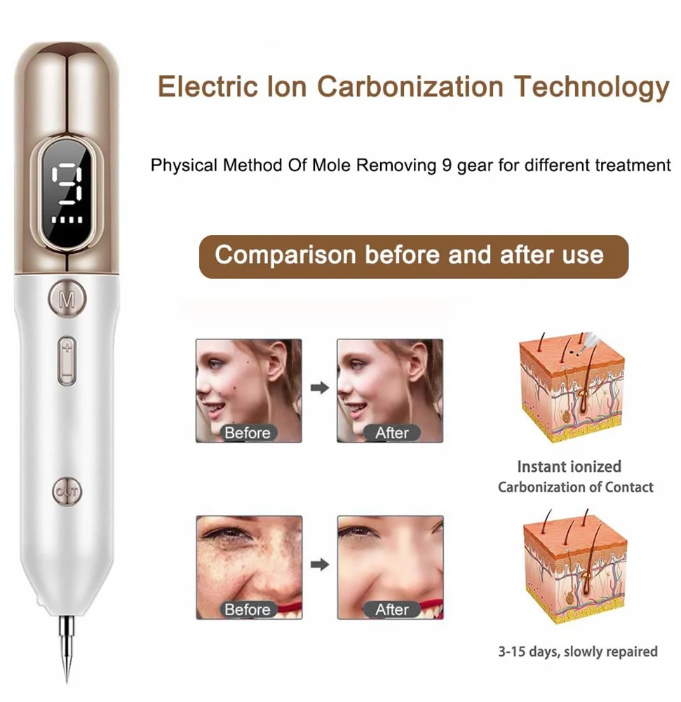 Beauty Star 9 уровень LCD плазменная ручка лазерная татуировка родинка удаление машина
