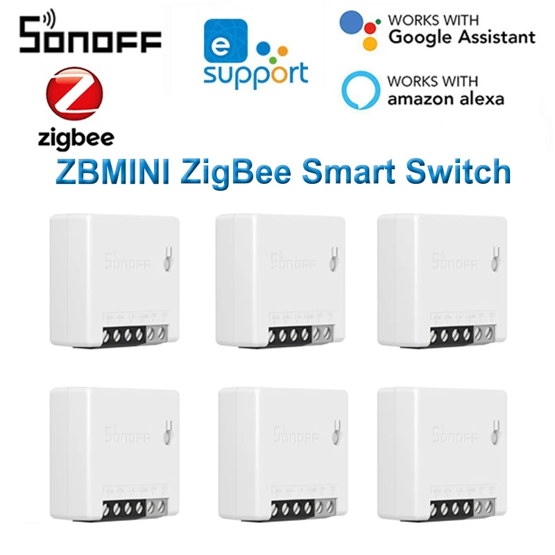 Беспроводной переключатель SONOFF SNZB 01 Zigbee/умный ZBMINI Zigbee приложение E WeLink работает с