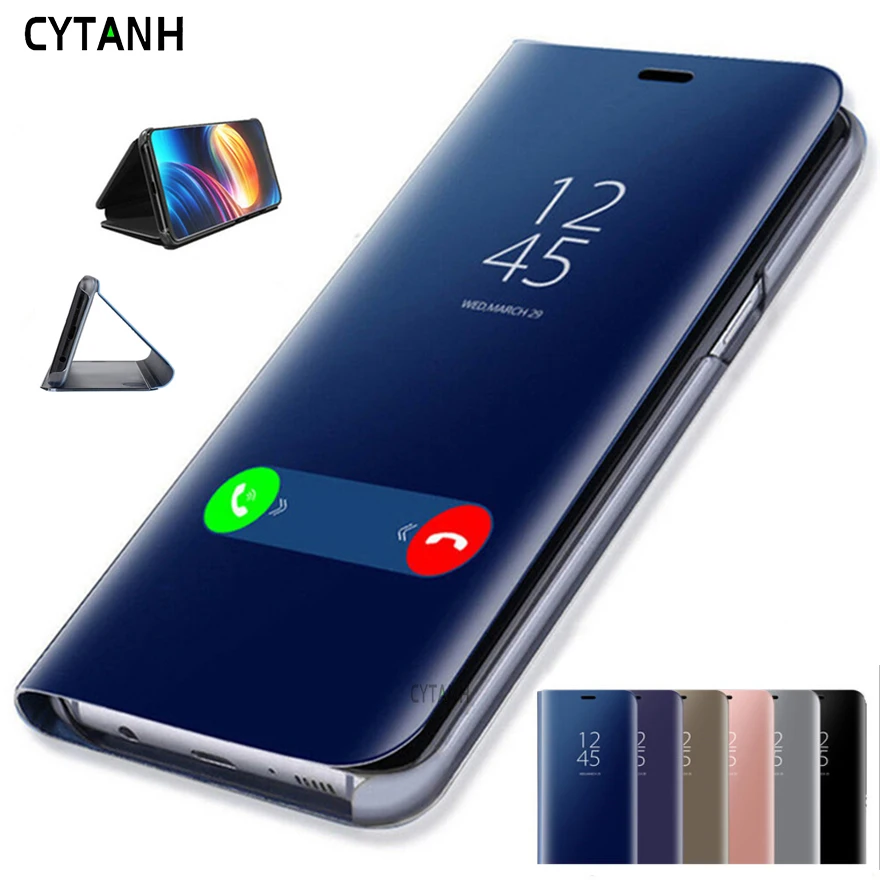 Роскошный умный зеркальный флип-чехол для телефона Iphone 11 Pro XR XS Max X кожаный чехол с