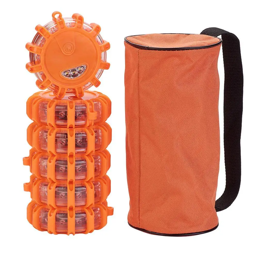 6pcs магнетический светодиодный стробоскоп Предупреждение светильник аварийного