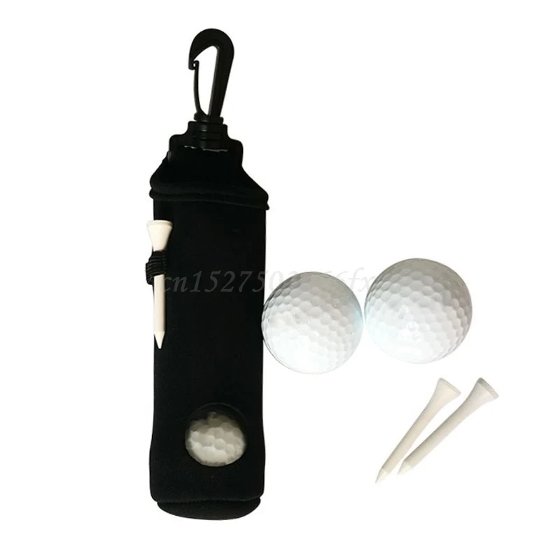 

Golf Utility Pouch Neoprene Golf Balls Holder Tees Accessories Bag Portable Carrying Storage Case with Swivel Waist Belt