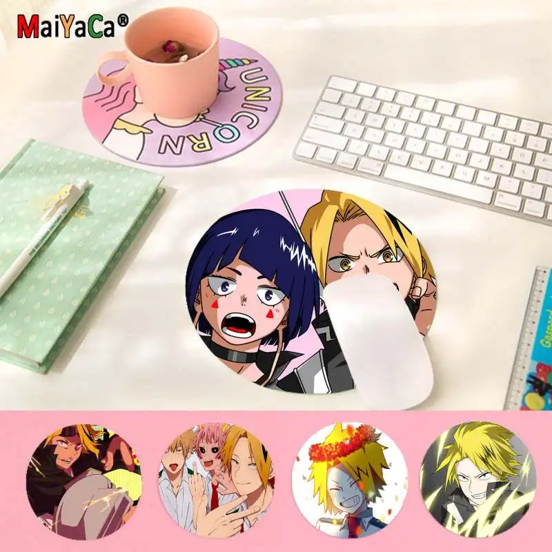 

Maiyaca Top Denki Kaminari My Hero Academia Silicone round mouse Pad to Mouse Game gaming Mousepad Rug For PC Laptop Notebook