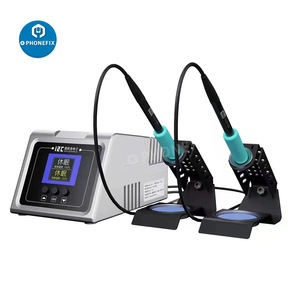 

I2C 1SCN Welding Station 160W Dual-Handle Smart Electric Soldering Iron Station with C210/C115 Handle Tips Micro Welding Repair
