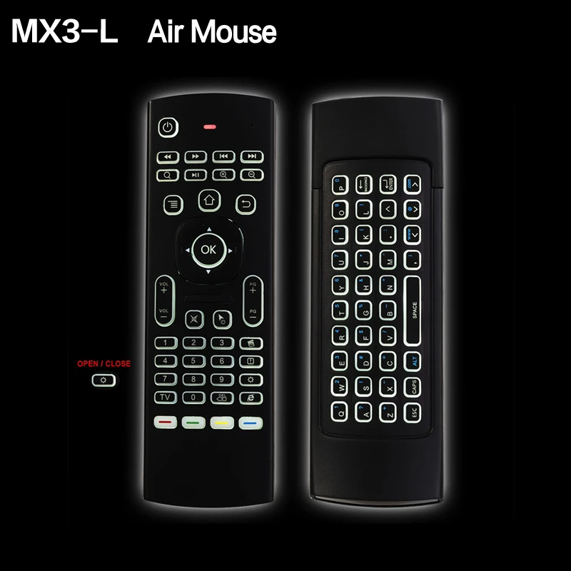 Беспроводная клавиатура с подсветкой 2 4 ГГц|remote control|ir learningmx3 fly air mouse |