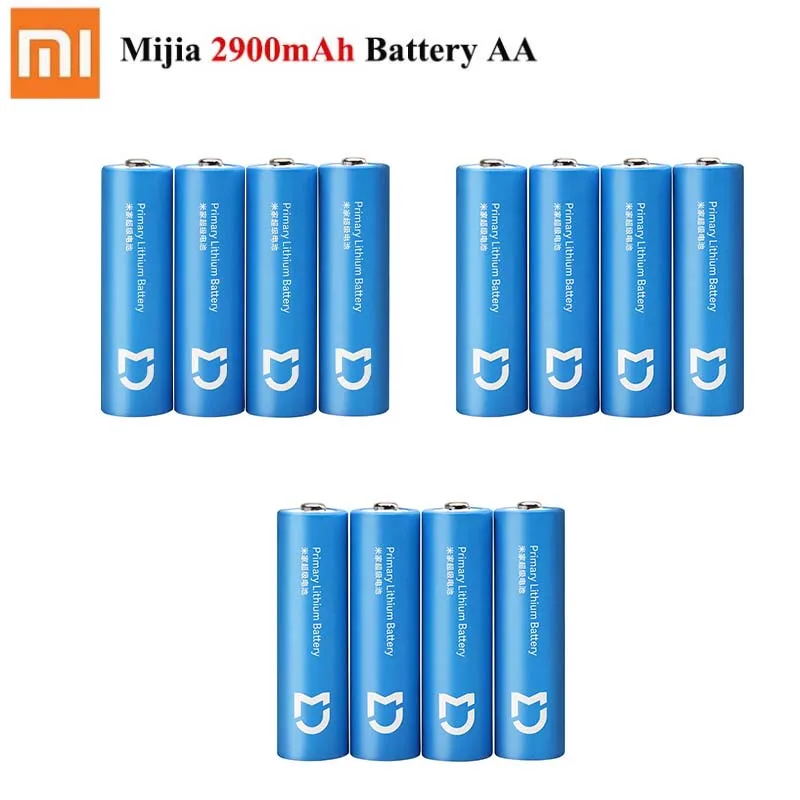 4 шт. литий Железный аккумулятор Xiaomi Mijia AA 2900 мАч 1 5 в|Перезаряжаемые батареи| |