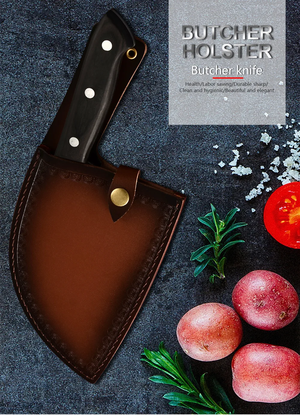 

Hand Forged Knives Forged Cleavers Forged Kitchen Knives Old-fashioned Household Kitchen Knives Butcher Knife