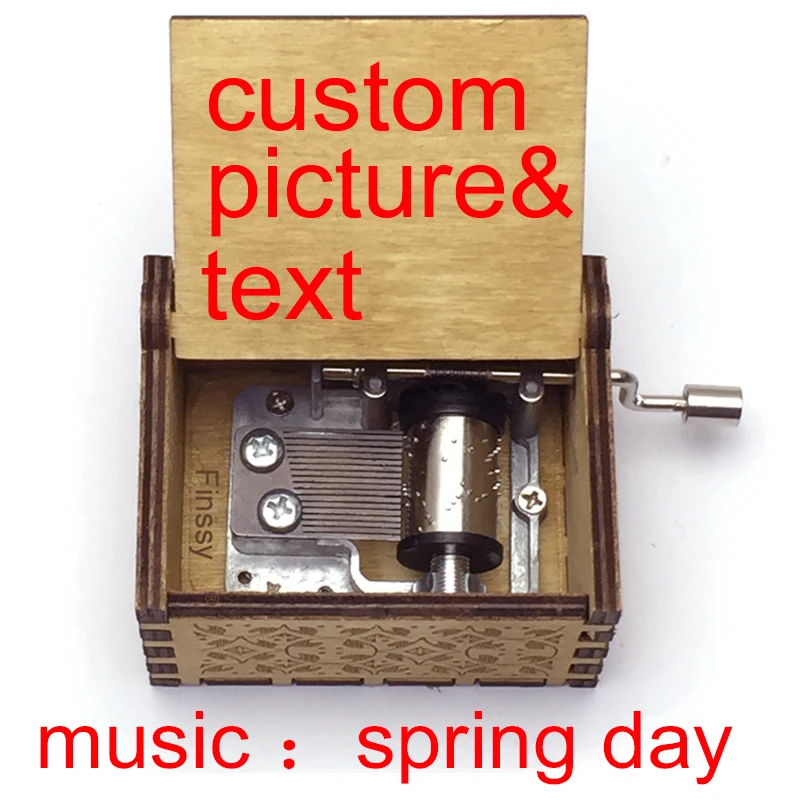 Музыкальная шкатулка певица с напечатанными изображениями на заказ текстом тему