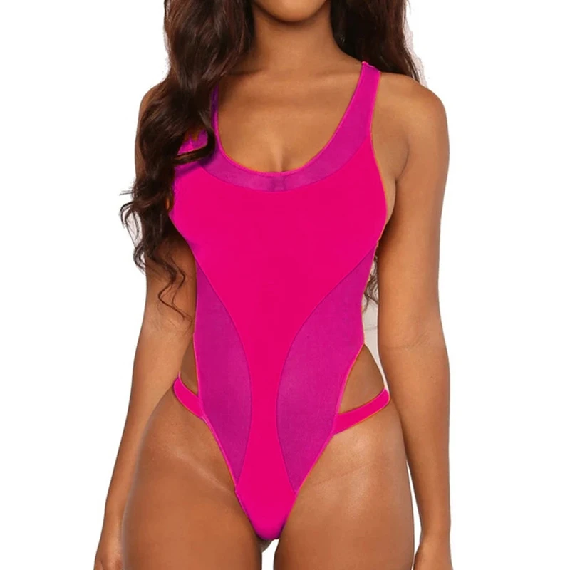 Сексуальный сдельный купальник женский 2019 купальный костюм с сеткой монокини