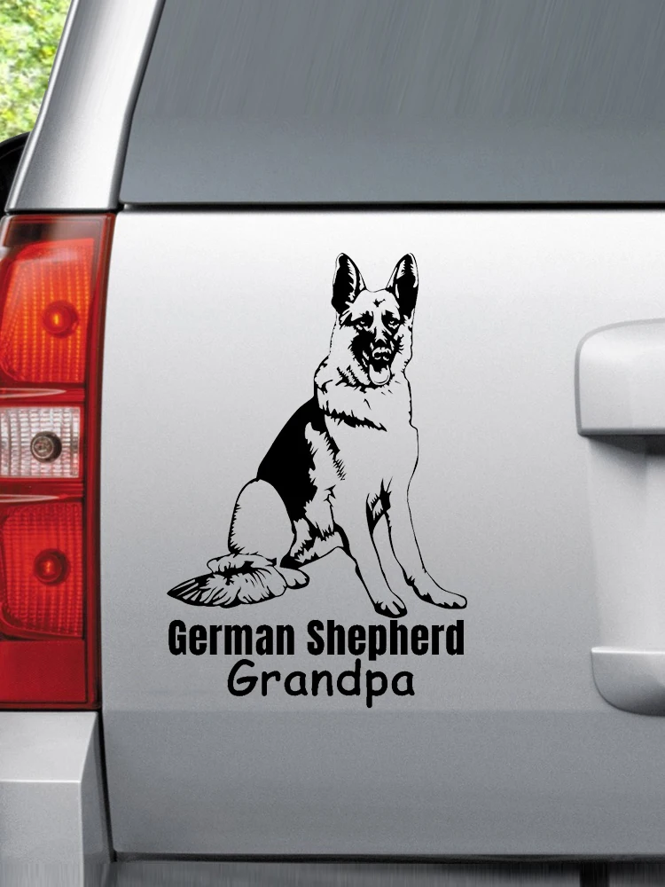 CK3368# наклейки на авто Немецкая овчарка дедушка водонепроницаемые отражающий