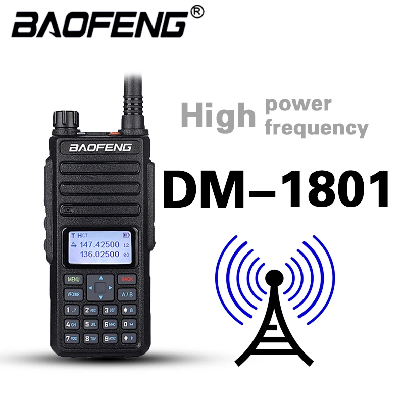 2021 Baofeng DM 1801 Портативный двухстороннее радио 5W VHF UHF 136 174 & 400 470 МГц Dual Band Time Slot