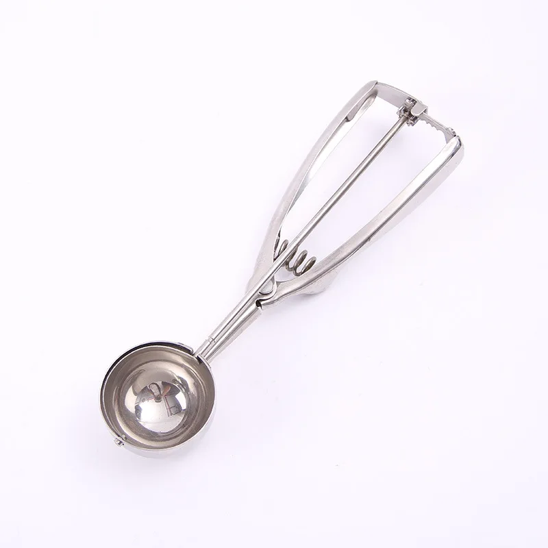 4/5/6CM Ice Cream Spoon Stainless Steel Spring Handle Cookie Scoop Fruit Watermelon Dig Ball | Дом и сад