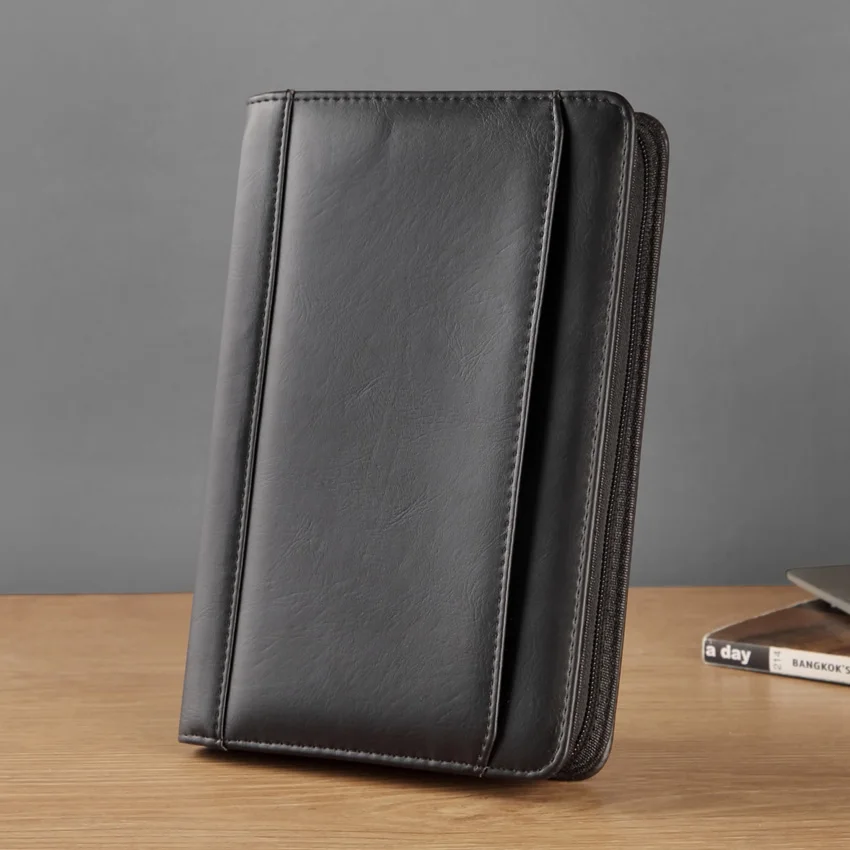 Новый дизайн бизнес А5 документ на молнии сумка файл папка padfolio менеджера папки с