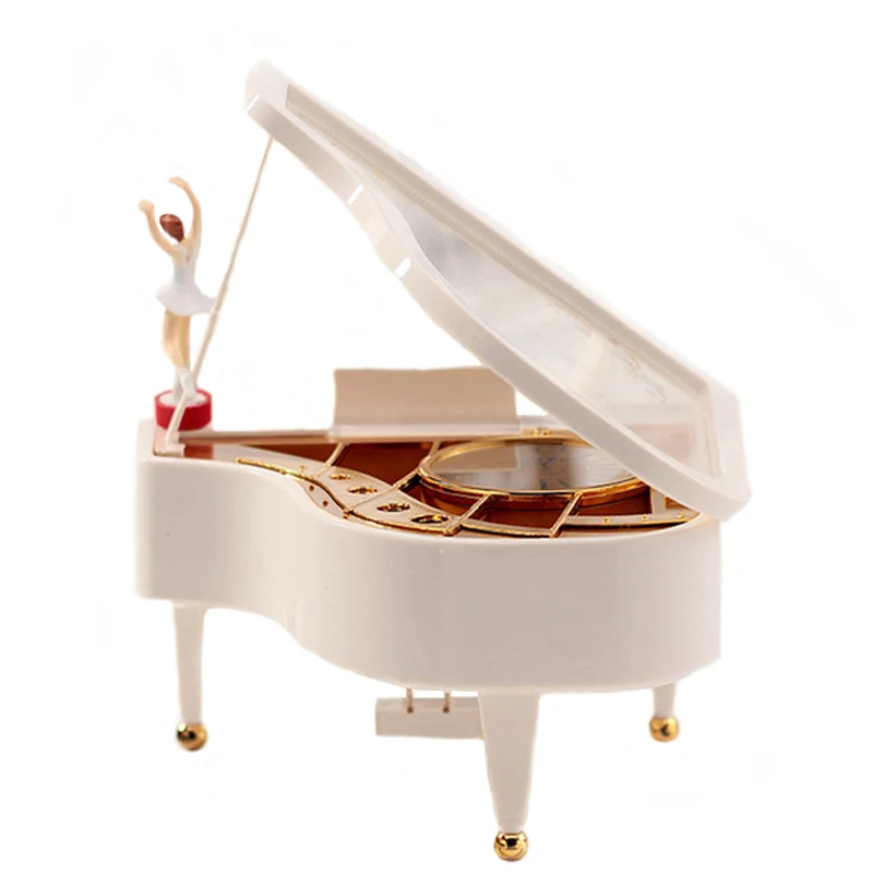 

Креативная вращающаяся танцевальная девушка, модель пианино, музыкальная шкатулка, украшения, балерина, семейный декор, подарки на день рож...
